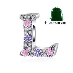 “L” Letter Charm Bead | 925 Silver | Brand New